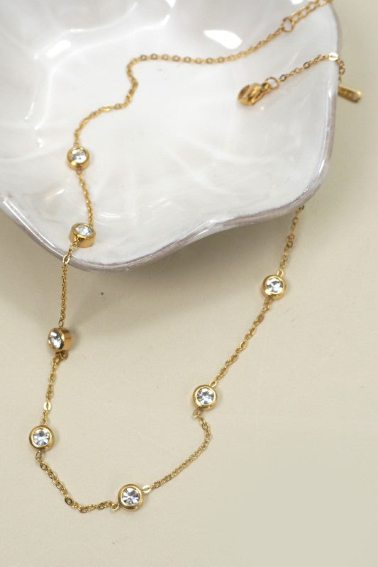 Rhinestone Chain Necklace