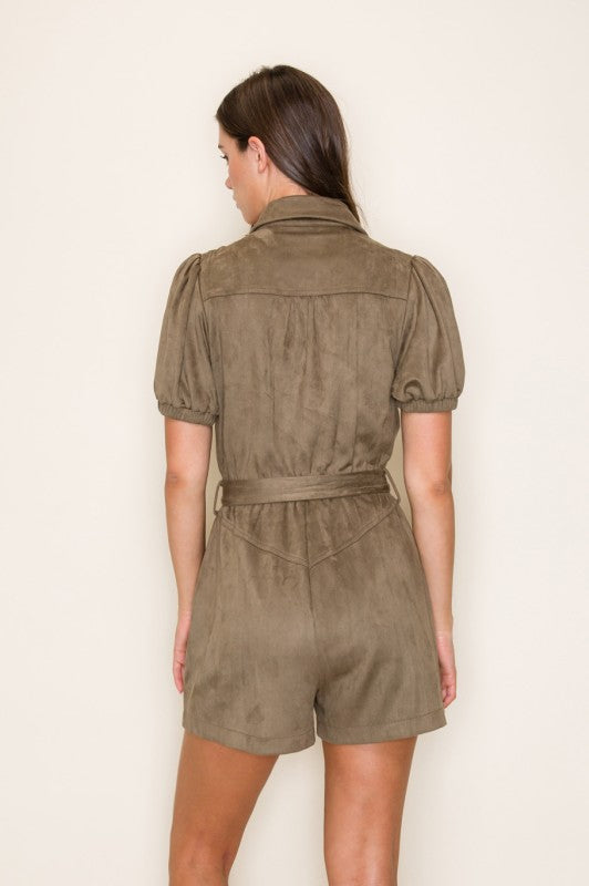 Golden Hour - Olive Romper