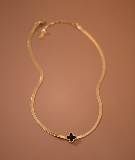 Black Clover Necklace-Herringbone