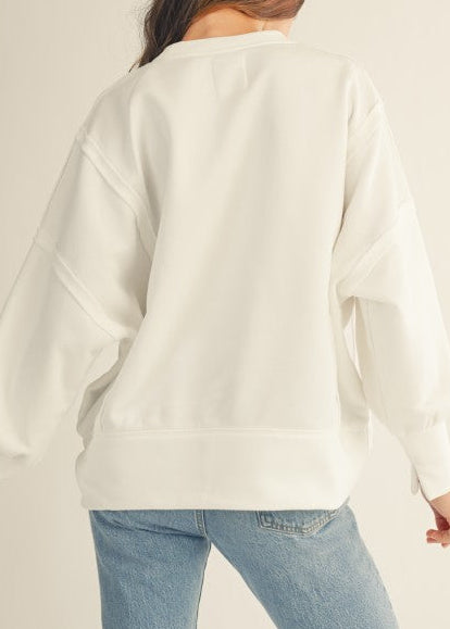 Mardi Gras Chenille Letter Sweatshirt