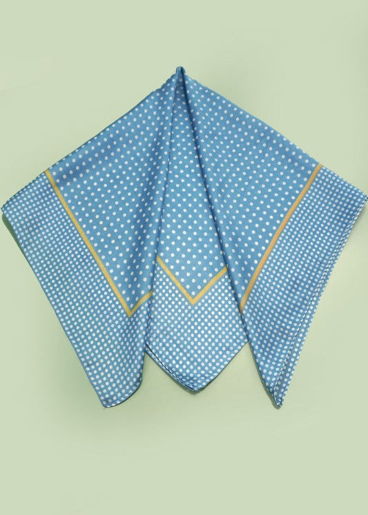 Blue Polka Dot Scarf