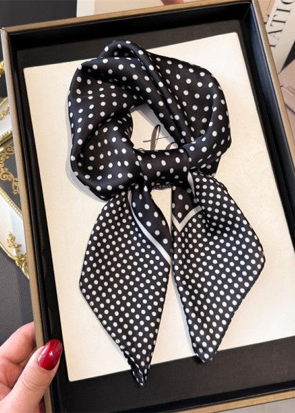 Black Polka Dot Scarf