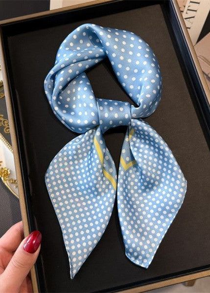 Blue Polka Dot Scarf