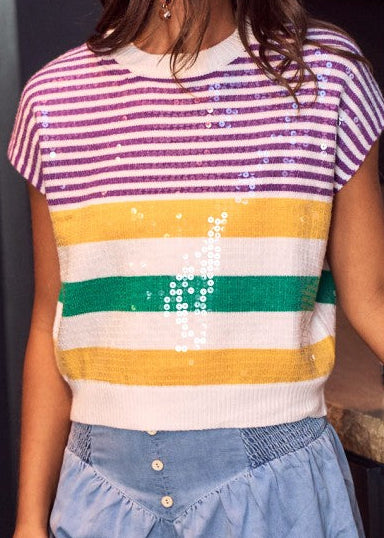 Mardi Celebration Shimmer Sweater