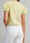 Yellow Puff Sleeve Cardigan