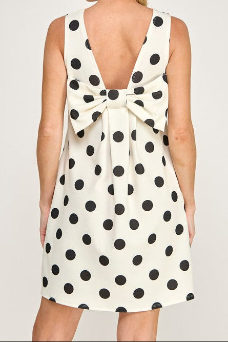 Classic Charm - Bow Back Polka Dot Dress