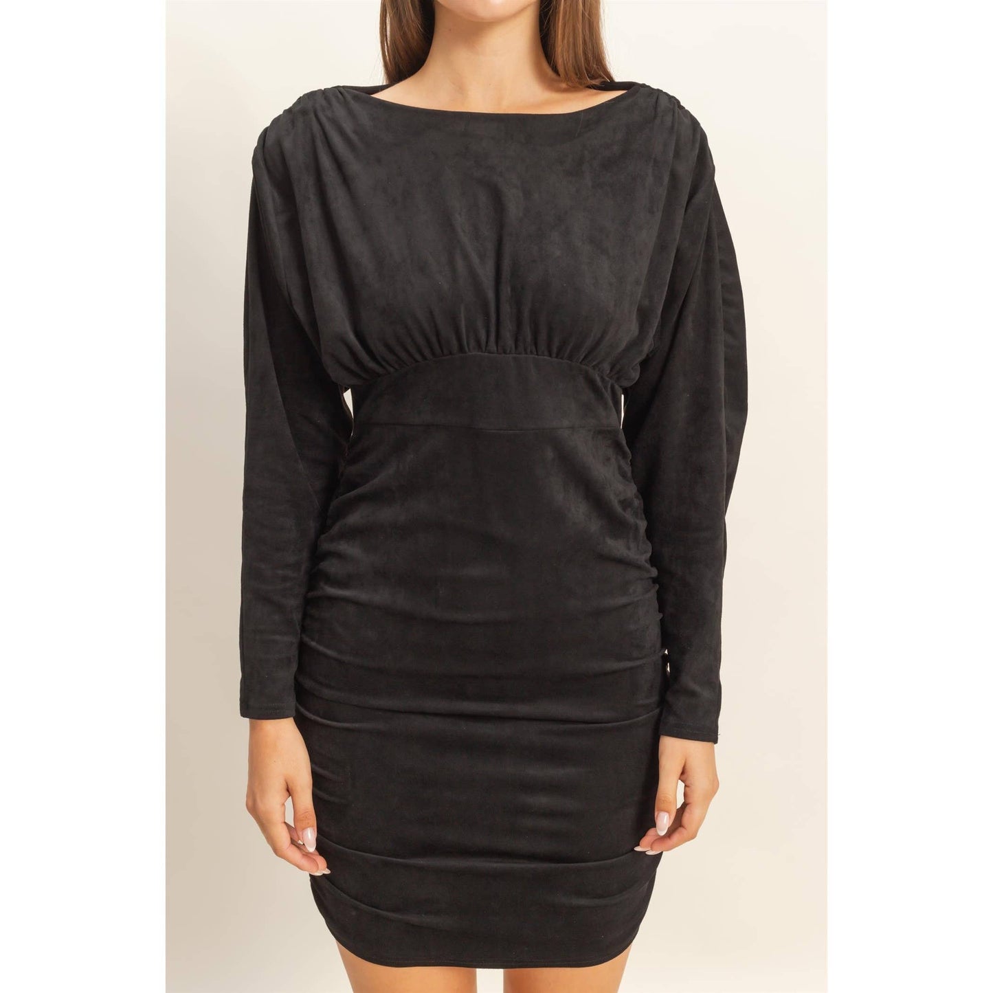 Black Suede Mini Dress