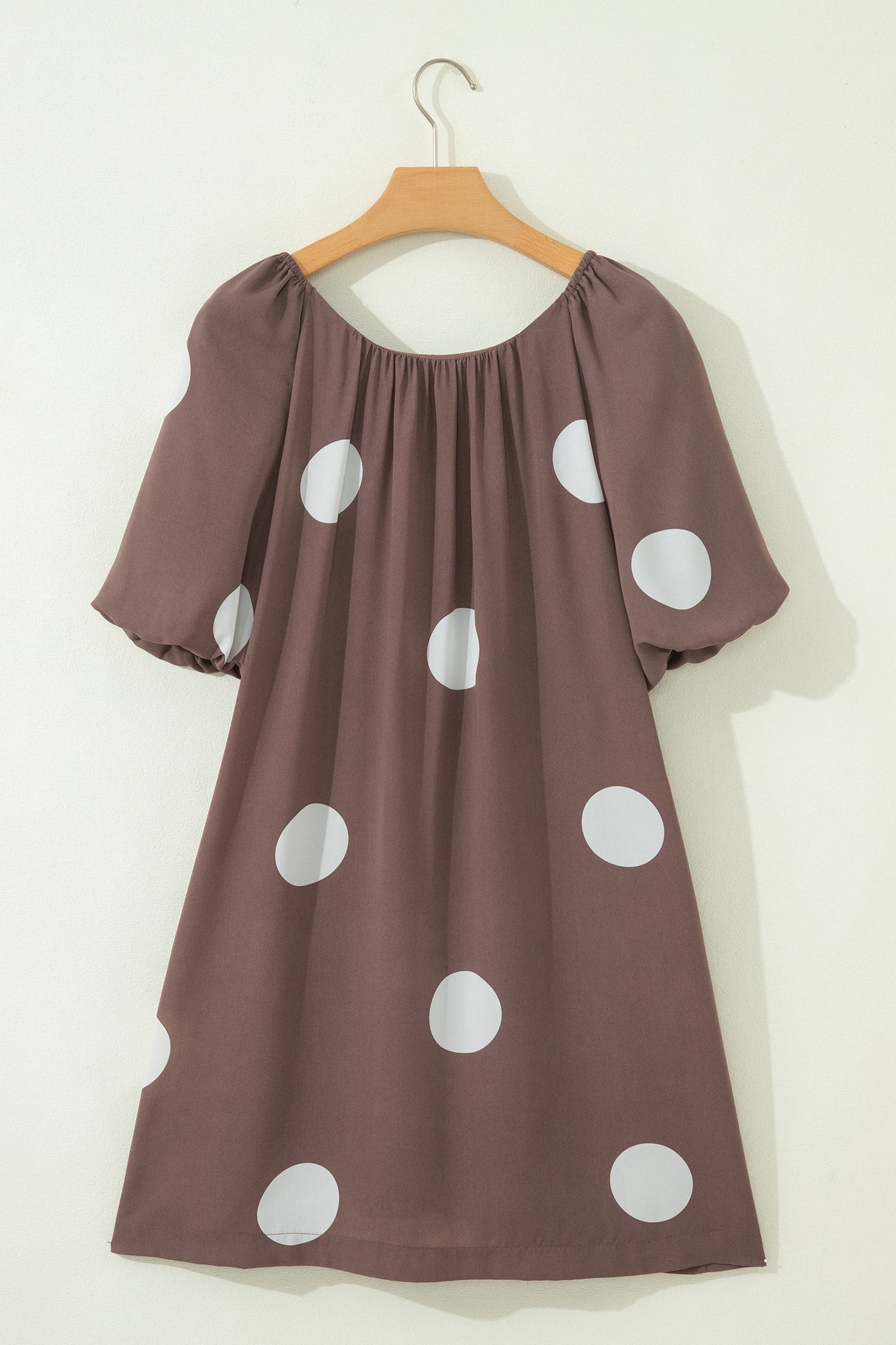 Coffee & Cream Polka Dot Dress