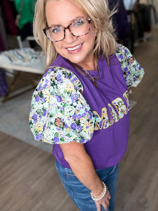 Mardi Floral Sleeve Top