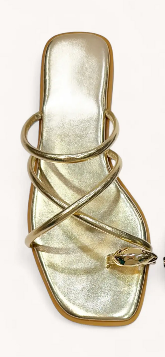 Serena Gold Sandals