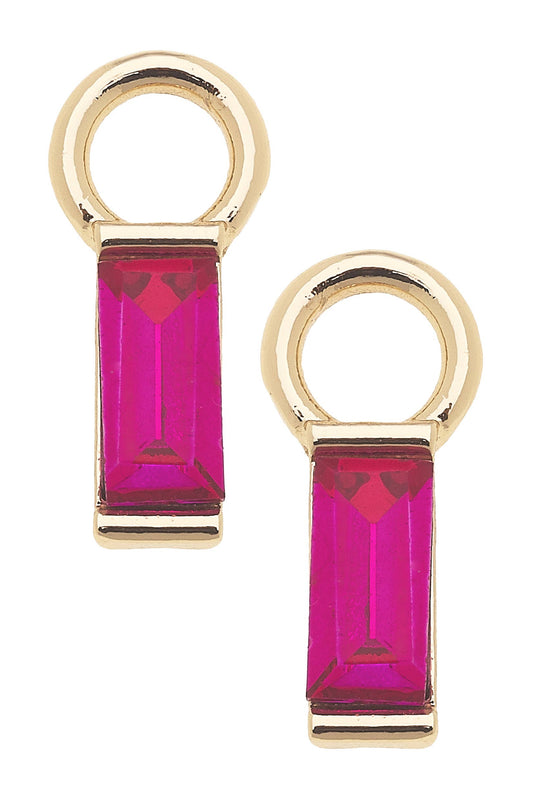 Pink Huggie Charm