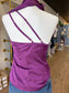 Purple Irises-Scarf Blouse