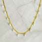 Pearl Drop Herringbone Chain Necklace