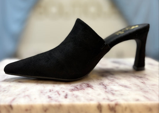 Abbie Mule - Blk Suede