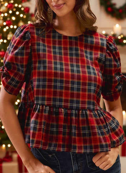 McKay Top - Navy Plaid