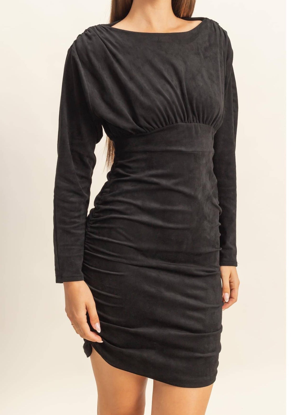 Black Suede Mini Dress