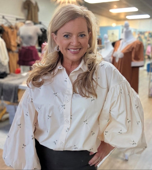 Sweet Em - Balloon Sleeve w/embroidery