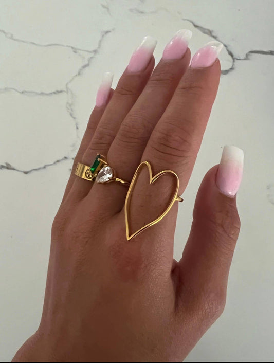GOLD HEART RING