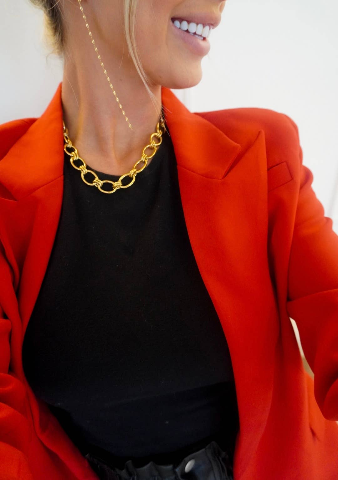 Gold Chain Link Necklace