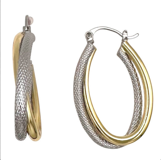 Crossover Hoop Earrings 