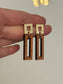 Wood & Gold  Earrings