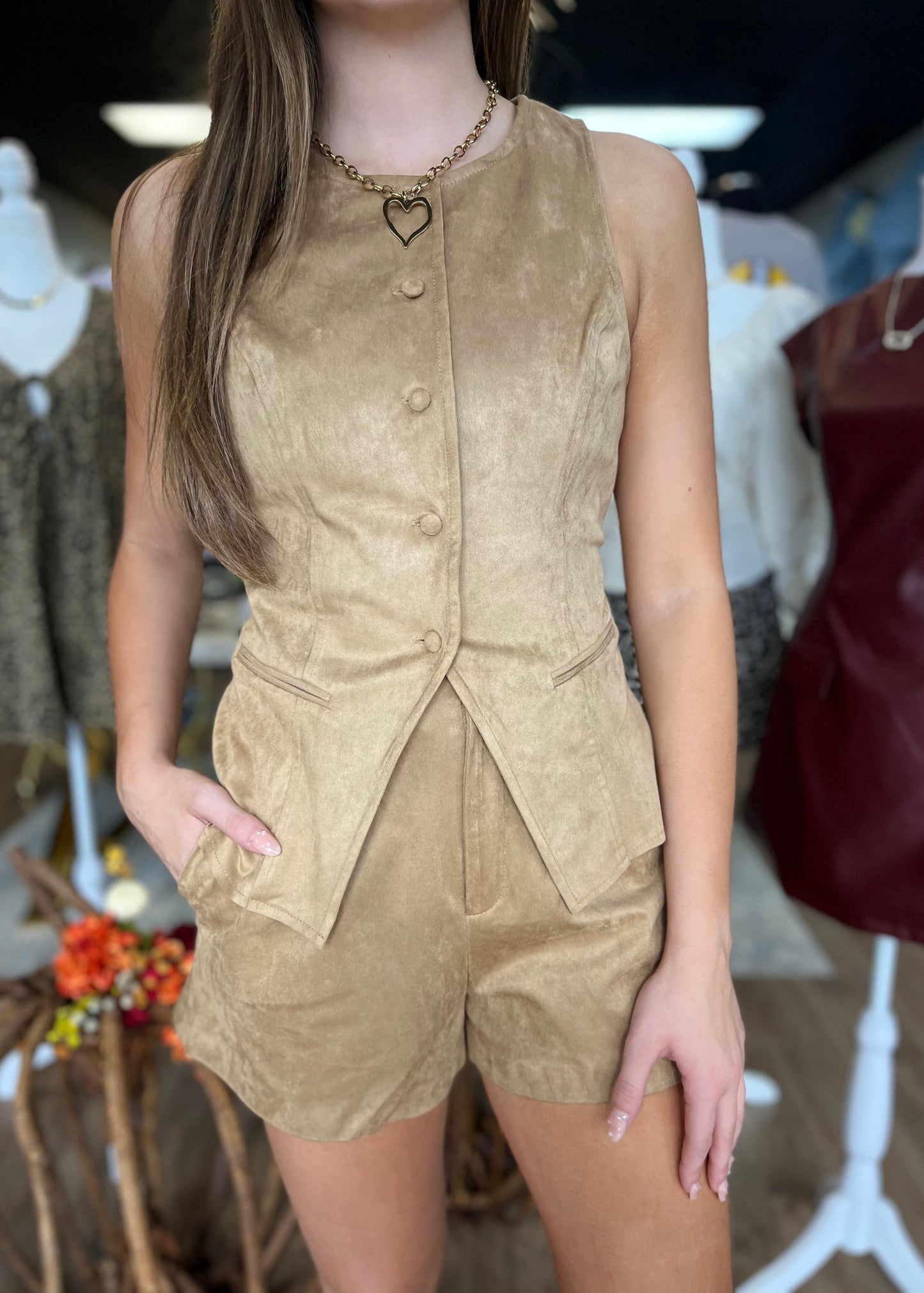 Wren Set - Suede Shorts