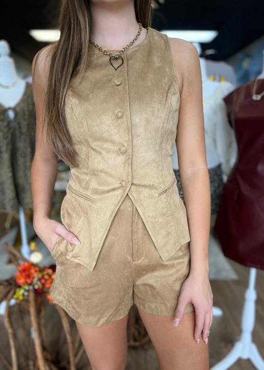 Wren Set - Suede Shorts