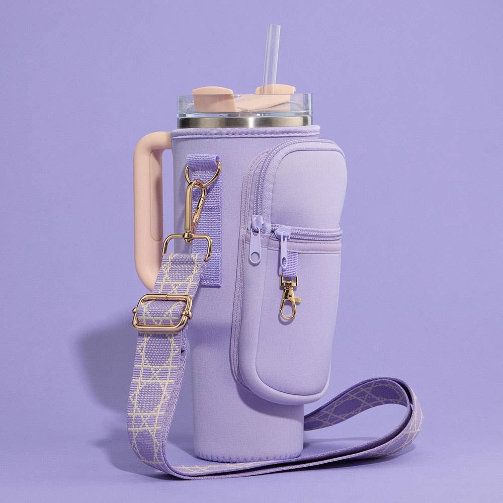 Tumbler Carrier Holder Bag: Lavender