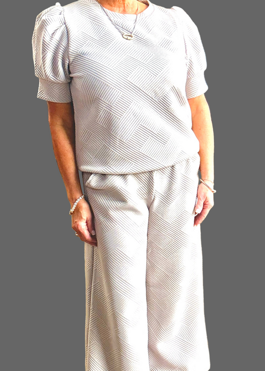 Linda Set - Lt Grey Textured