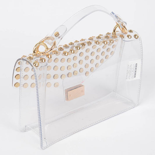 Estelle Clear- Studded Bag
