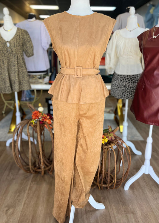 Harlow Set - Suede Belted
