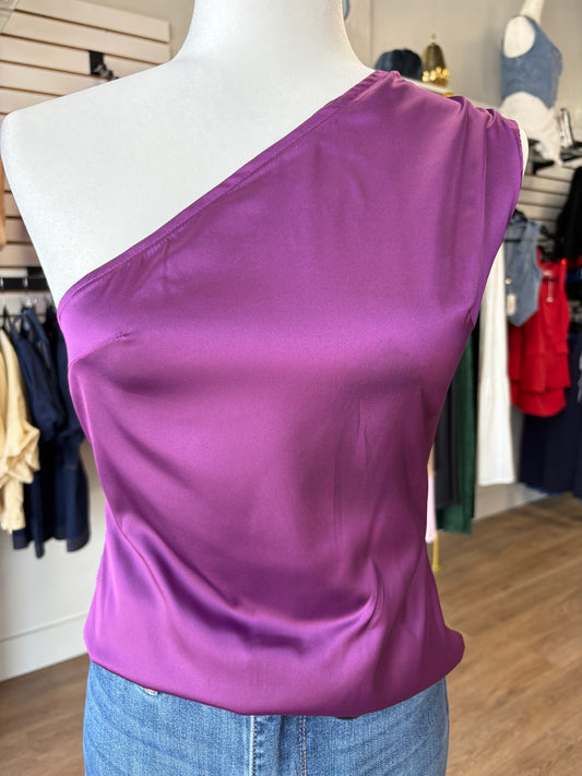 Purple Irises-Scarf Blouse