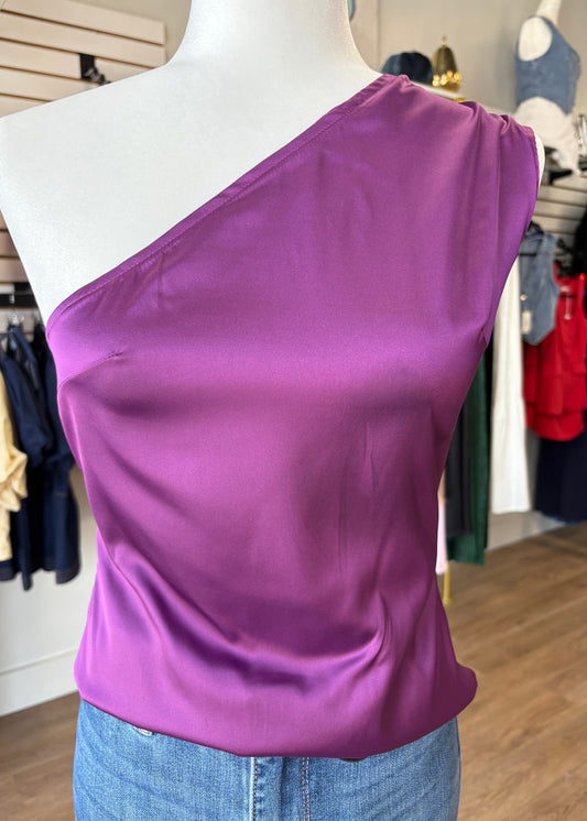 Purple Irises-Scarf Blouse