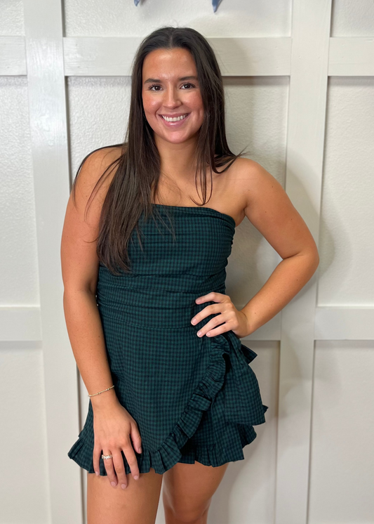 Babs Romper-Gr/Gingham