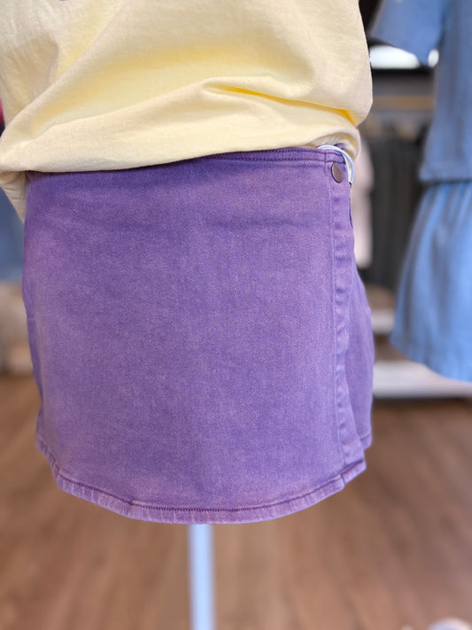 Selena Skort-Lavender Mineral Wash