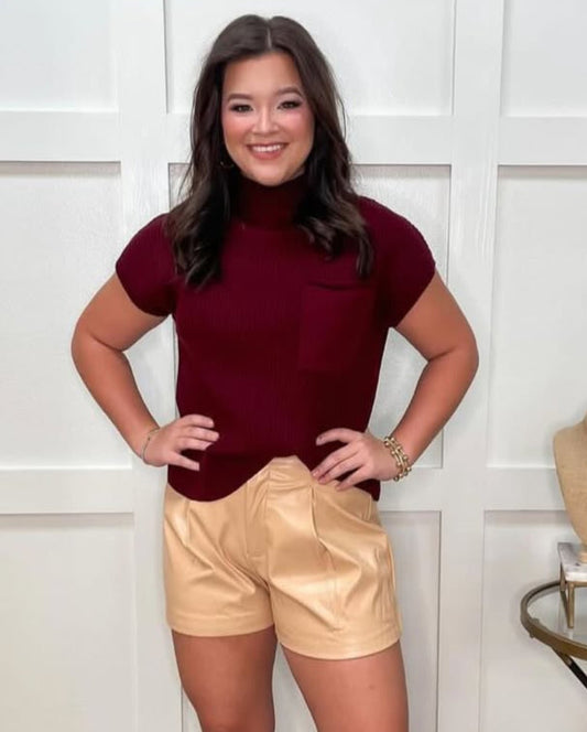 Lainey leather shorts