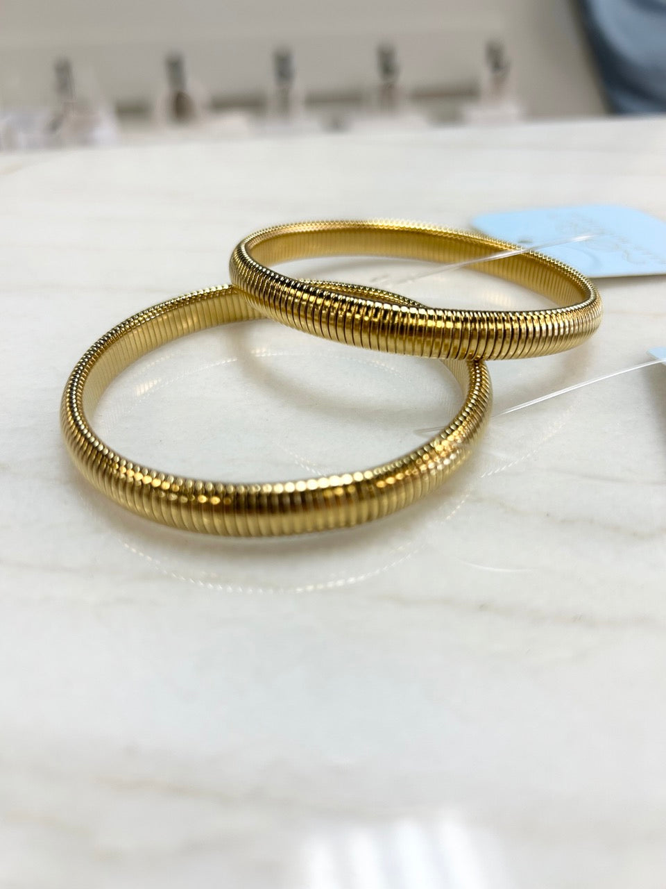 Golden Spring Soft Bangle Bracelet Slim