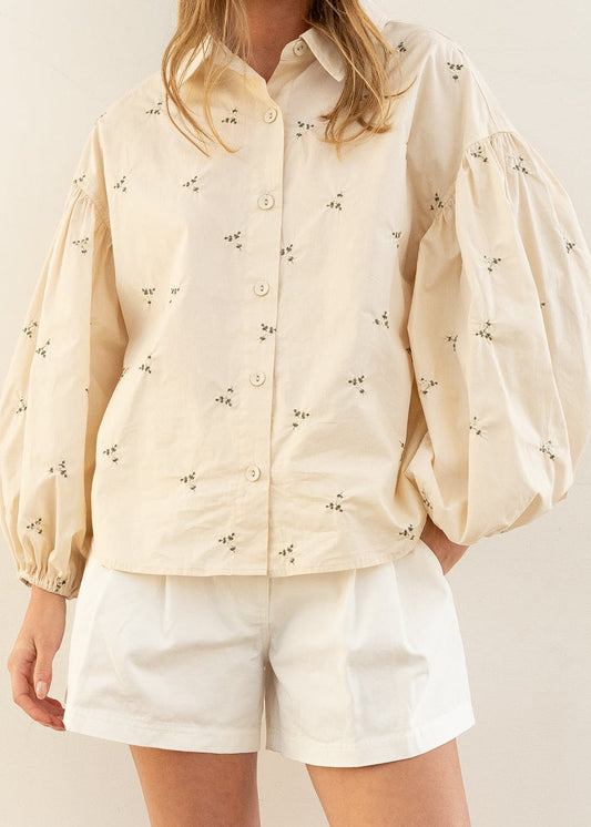 Sweet Em - Balloon Sleeve w/embroidery