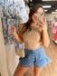 Ruffles denim short
