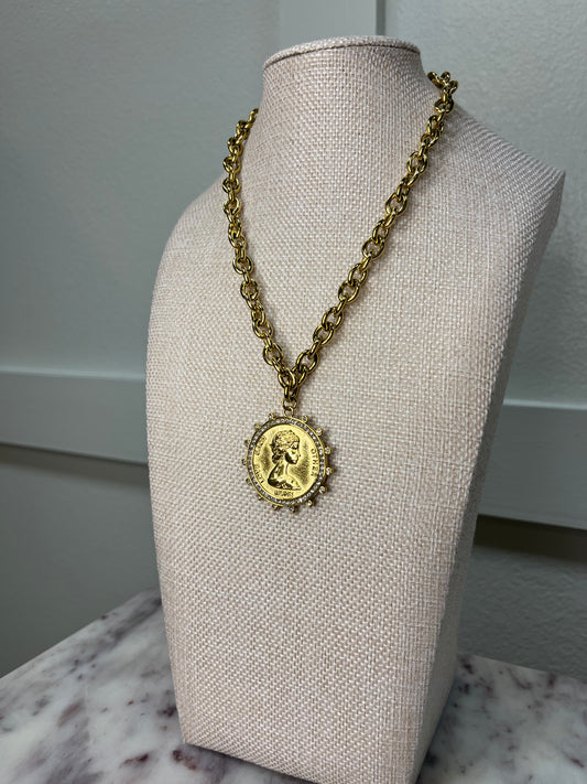 Bianca Gold Coin Necklace