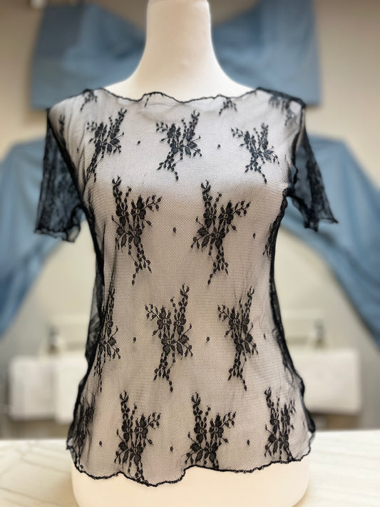 Anneliese Mesh Top - Black