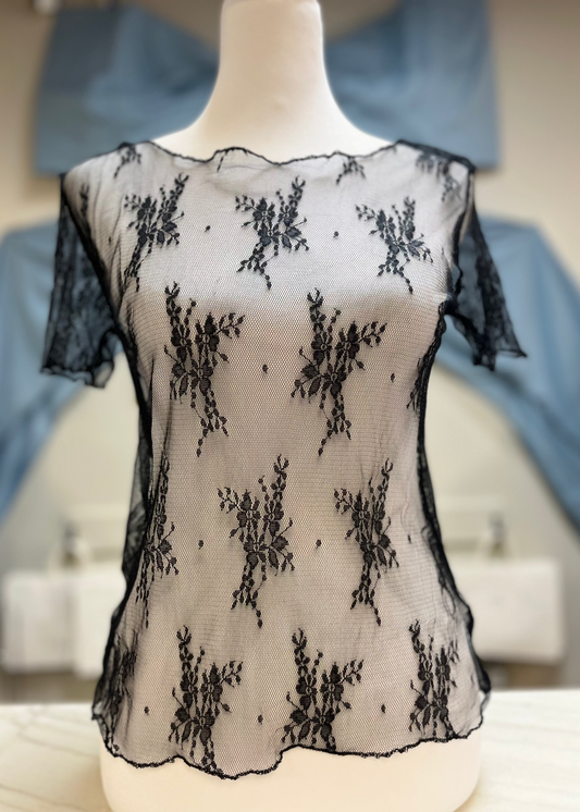 Anneliese Mesh Top - Black