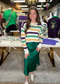 Mardi Gras Stripe Sweater