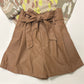 Maddie Brown Leather Shorts