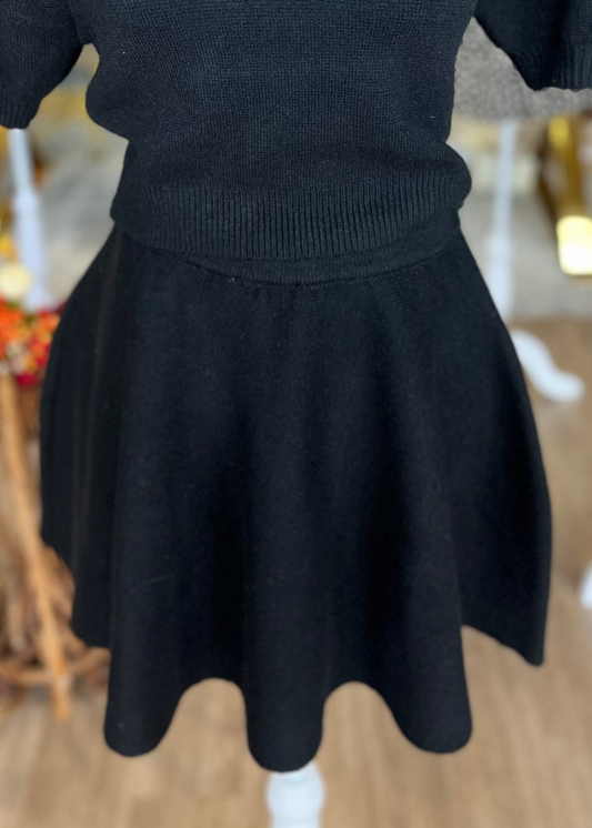 Mable Sweater Skirt - Black Skirt Only