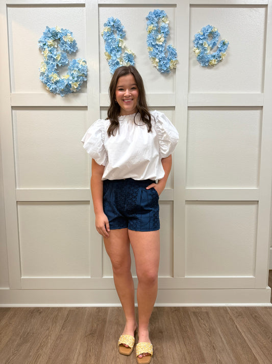 Sailor Eyelet Shorts