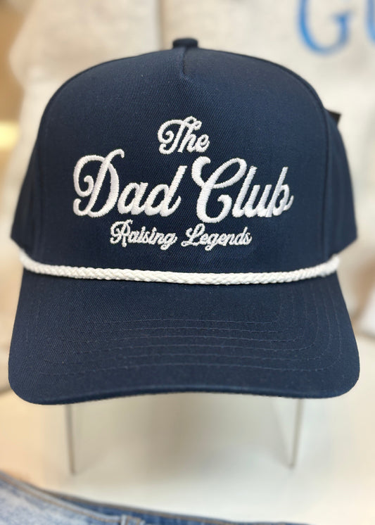 Show your southern mama pride with this navy cotton trucker hat, white embroidery, braided rope accent. Elle Boutique, Zachary, LA.