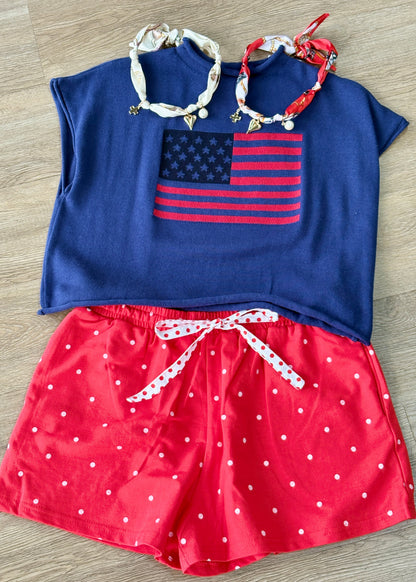 Patriotic Polka Dot Lounge Shorts