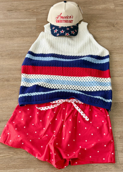 Patriotic Polka Dot Lounge Shorts