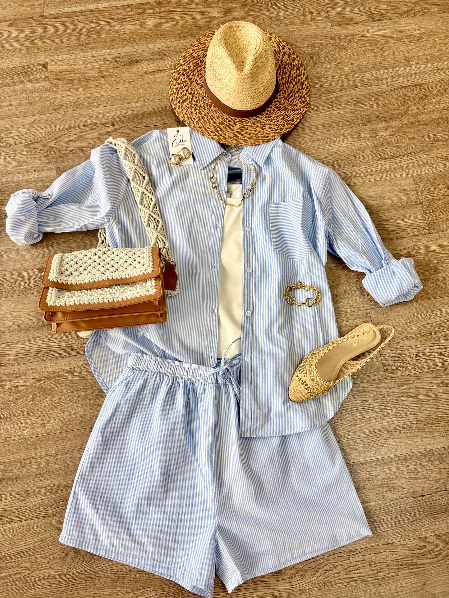 Hampton Stripe Two-Piece Lounge Set